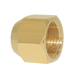 5 PCS Brass Flare Tube Fitting SAE 45 Degree Hex Cap Female Seal Plug 3/8 Inch