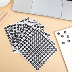 1-100 Round Number Stickers, 10 Sheets Consecutive Labels, Black