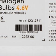 McKesson Medical Use Vaginal Specula Replacement Bulb 123-4511 1 Each