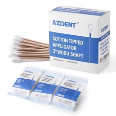 1000pcs Cotton Tipped Applicators 3″（7.6cm）Wooden Swabs Medical Disposable Clean