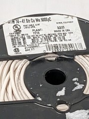 SOUTHWIRE Machine Tool Wire 14 AWG, White, 500′ L, Polyvinylchloride 411030501