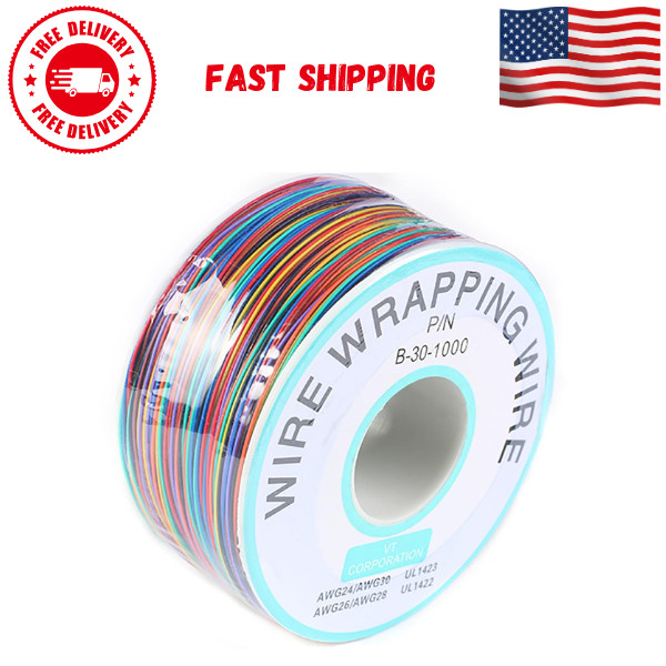 8-Color Electronic Wire – 30 AWG Single Core, 250M Tinned Copper Solid Cable for