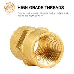 12 Pack Air Hose Fittings, Brass Pipe Fitting, Coupling 1/4″ x 1/4″ NPT Female