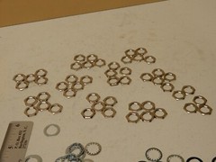 50 Sets of 1/4 Shaft Standard Potentiometer Hardware NOS Nut Washer Star Washer