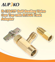 R1234YF Self-Sealing Can Tap with R134A Tank Adapter, 1/2’’ to 1/4’’ SAE Refrige