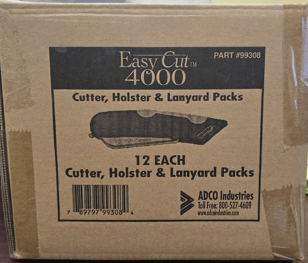Easy Cut 4000 Auto Retract Safety Box Cutter / Holster & Lanyard Case Of 12