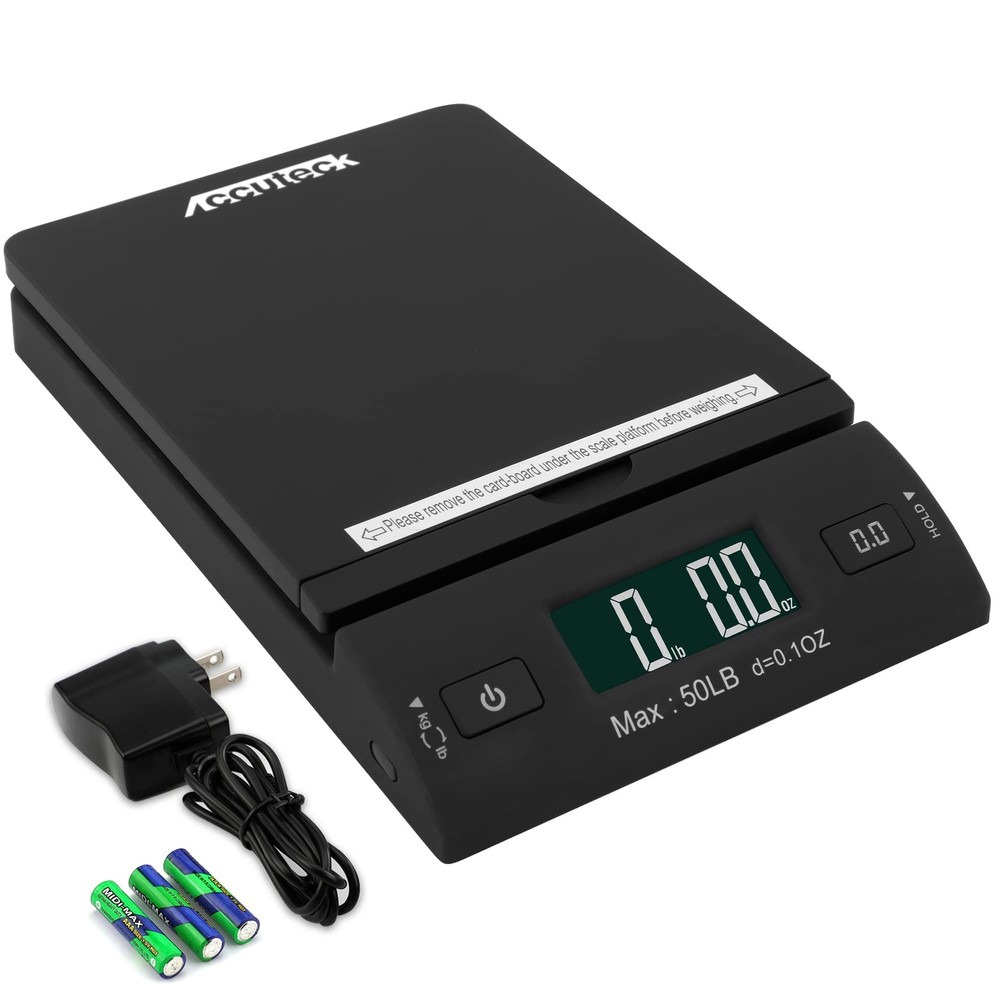 Accuteck 50 lb All-in-One Black Digital Shipping Postal Scale 1 Unit,