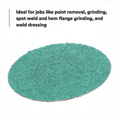 3M Green Corps Roloc Disc 36526, 60 grit, 2 in, 25 Discs/Carton