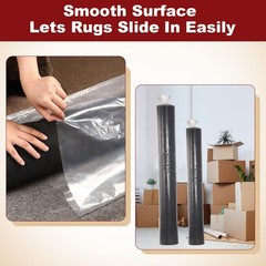 2PCS Carpet Storage Bag,Plastic Rug Storage Bag with Zip Tie,Rug Bags for Mov…