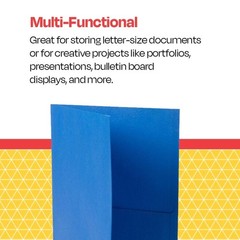 Extra Large Folders With Pockets 9 X 12 Inches Light Blue Pack Of 25 Office