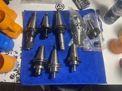 8 pieces CAT40 CNC Tool Holder Lot – ER16, End Mill Holders, Kennametal / Hertel