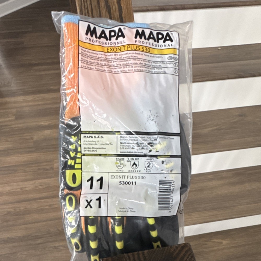 Mapa Professional Exonit Plus 530 Industrial Work Gloves Size 11