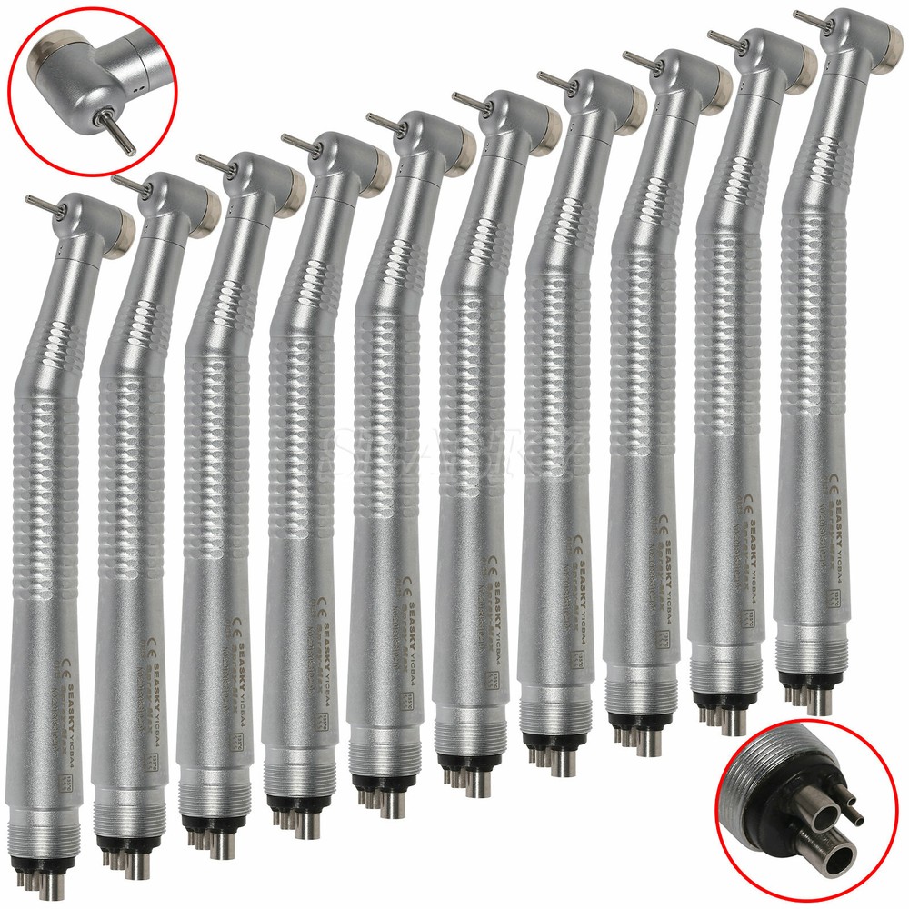 10 Pcs NSK Style Dental High Speed Handpiece Push Button Type 4 Hole fast HOT