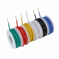16 16 AWG Solid Core 6 Colors 13.2 ft, red,black,green,yellow,blue,white
