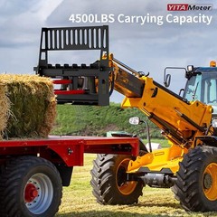 48″ Pallet Fork Frame Skid Steer Attachment Quick Tach Tractor 4500lb Heavy Duty