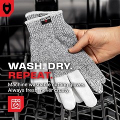 Reinforced Cut Resistant Gloves, Level 5 Safety Gear for Kitchen and Craft
