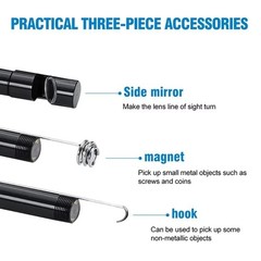 7mm USB-C Endoscope Camera Borescope 6 LED Lights Flexible Inspection Scope