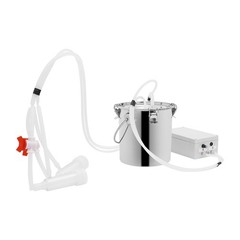 2in1 Pulsation Cow Milking Machine Milking Machine w/Stainless Steel Bucket 5L