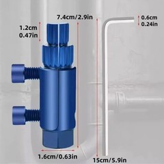 Pipe Thread Extractor compatible with wrenches due to its hexagonal design