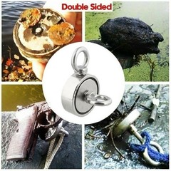 2000 Lbs Fishing Magnet Kit Pull Force Strong Neodymium Manget / Carabiner Rope