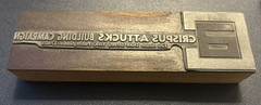 Crispus Attucks building campaign York PA | Vintage letterpress printing block