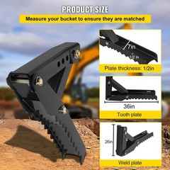 Landhonor Backhoe Thumb 32/36in Steel Plate Excavator Tractor Universal ClawWeld