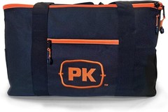 PKGO Grill BBQ Carrying Bag,Black and Orange,Waterproof 600D Material,6 Storage