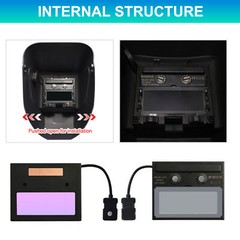 True Color Solar Auto Darkening Welding Helmet Arc Tig Mig Grinding Hood