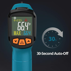 Infrared Thermometer, -58°F to 1472°F(-50~800°C), Non-Contact Digital