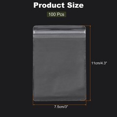 100pack Jewelry Bags 3 x 4.3 Inch for Jewelry Packaging Transparent