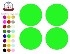 Royal Green Large Dot Stickers 3 Inch 75mm Round Color-Coding Circle Labels