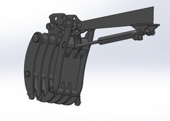 JMA 24in Mini Excavator Brush Rake 2-3 Ton 35mm Pin-On Land Clearing Grapple