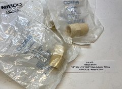 (Qty 5) NIBCO 1/2″ Slip x 1/2″ MNPT Male Adapter Fitting (CPVC-CTS) 4704