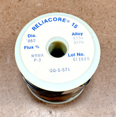 5 lbs Roll Rosin Solder | ALPHA Reliacore 15 Solder ~ 63Sn / 37Pb / Dia. .062