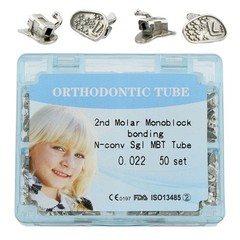 50Sets Dental Buccal Tubes Monoblock Orthodontic 022 Roth MBT 1st 2nd Molar Tube