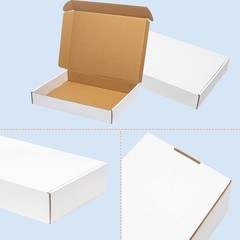 Sturdy 3-Layer White Shipping Boxes – Ideal for Small Business Mailing