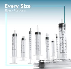 1mL Luer Slip Tip Syringes No Needle – Sterile, Individually Wrapped – 100 Sy…