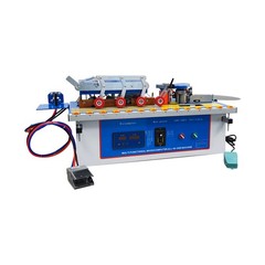110V Automatic Wood Plate Edge Banding Machine Double-sided Trimming&Gluing