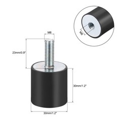 4pcs M8 Rubber Mounts Shock Absorber Anti Vibration Isolators 30mm