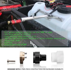 2X Full Pattern 16ft Broadcast Spray Boomless Nozzle BN2BP125FWX-CS 2GPM Pump