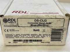 RDL DS-CIJ3 Consumer Input Jacks (Mono) White/Gray Made in USA