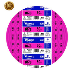 10/3 AWG NM-B Electrical Wire – 100 Ft Romex SIMpull Cable