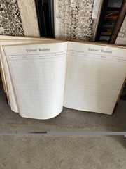 Vintage 1976 Visitors Register Guest Book Large Ledger Journal Partially Filled