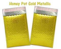 10 – 100 Lot -6×10 & 4×8 Pink, Honey Pot Gold METALLIC BUBBLE MAILER, Envelopes