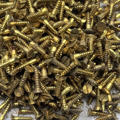 2 Pounds Of Brass Screws 3/4”x#8 Nos