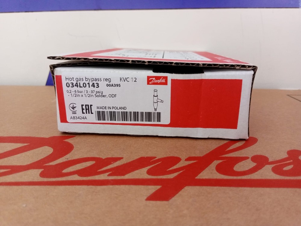 1PC- Danfoss 034L0143 Hot gas bypass regulator, KVC 12- Brand New