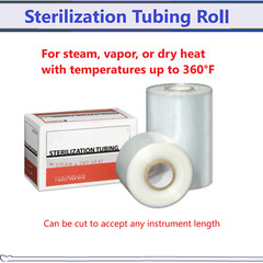 Dental Sterilization Tubing for Steam, Vapor, Dry heat upto 360°F, 6 x 100″ Roll