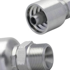 12 Pack 1/2″ I.D. Hose x 1/2″ NPTF Male Hydraulic Hose End Swivel Crimp Fittings