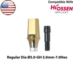 US Dental Straight Transfer Abutment Mini/Regular Ø4.5/5.0mm Fits Hiossen Osstem