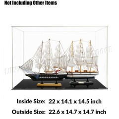 Large Acrylic Display Case Box Collectibles Diecast 1/18 Dustproof Self-Install
